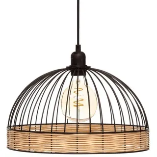 Atmosphera Suwa 1-flg. D35 cm schwarz Metall Rattan