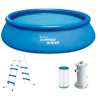 Summer Waves Quick-Up Pool Komplett-Set Ø 457 x 107 cm Blau