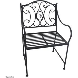 Hti-Living Curly Gartenstuhl 57 x 53 x 93 cm schwarz