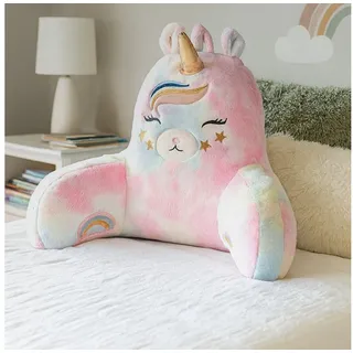 Bestlivings Sitzkissen für das Bett mit Armlehnen 66x37x48cm, Rückenstützfunktion, 100% Polyester, kuschelweich, formstabil rosa