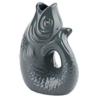 Giftcompany Dekovase Monsieur Carafon Vase / Karaffe Fisch XS grau 0,2l (Vasen) bunt|grau