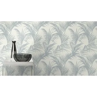Rasch Textil Vliestapete Deco Style Palmblätter türkis 10,05 x 0,53 m