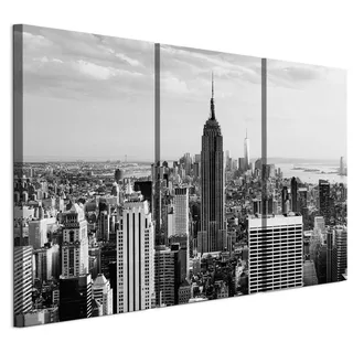 LUMASOUL Wandbilder 3er Set für Wohnzimmer New York 90x60 cm3-teiliges Leinwandbild für Schlafzimmer Flur Büro und Küche