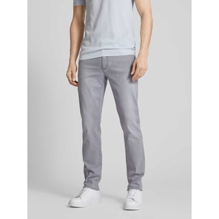 Straight Fit Jeans mit Stretch-Anteil Modell 'CADIZ', Silber, 33/32