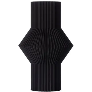 3D Vase Dekovase Banu 30cm Nachhaltige Deko Vase Pampasgras Trockenblumen, Bodenvase schwarz