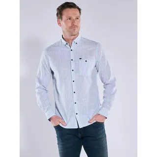 engbers Herren Hemd gemustert Blau regular gestreift Button Down - 6XL