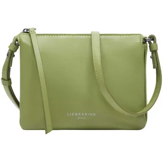 Liebeskind Berlin Umhängetasche Crossbody Leder/ Baumwolle Grün