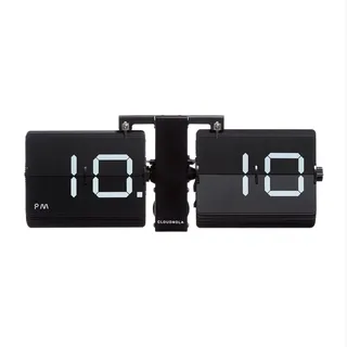 Cloudnola Flip Uhr - Schwarz – Wanduhr/Tischuhr – Digitales Display - Flip Clock - Moderne Wohnzimmer und Büro Deko