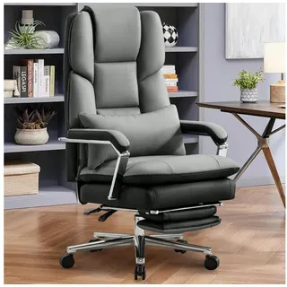 luxuskollektion Chefsessel Leder Dunkelgrau
