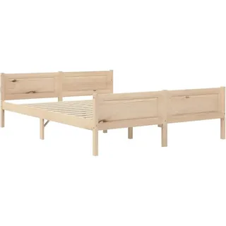 vidaXL Kiefernholz Massivholzbett Bettgestell Holzbett Futonbett Bett Doppelbett Bettrahmen mit Lattenrost Schlafzimmerbett 120x200cm