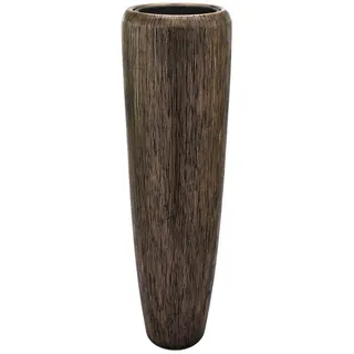 Flingora Bodenvase Esmee, mit Einsatz - Fiberglas - Indoor - Bronze - Höhe 117 cm braun Ø 34 cm x 117 cm