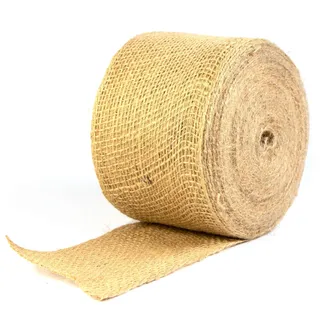 mgc24 Jute-Wickelband Vintage Sackleinen Geschenkband - Dekoband für Handwerk, Hochzeitdeko und Geschenkverpackung - Burlap Band für Basteln und DIY - Farbe: Natur, Breite: 10 cm, Länge: 50 m