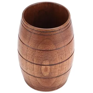 Holzbecher, Kreativer Fass-Bierbecher, Haushalt, Natürlicher Klassischer Holzwasserbecher, Bier, Kaffee, Milch, Teetasse