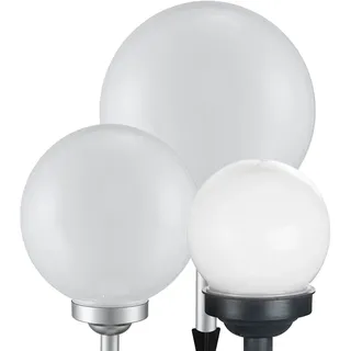 ETC Shop Solarleuchte Kunststoff 3er Set rund IP44 weiß silber