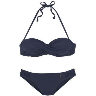 S.Oliver Bügel-Bandeau-Bikini Damen marine Gr.34 Cup D