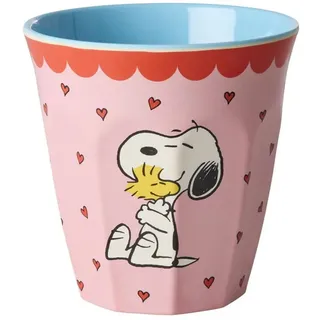 Rice - Melamin Becher Gr. M - Peanuts - Snoopy Print, Pink - 250 ml - Trinkbecher