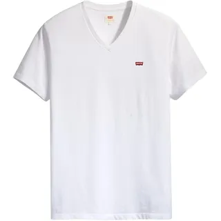 Levi's Herren T Shirt Housemark Tee mit V Neck Weiß XXL