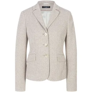 Fischgrat-Jersey-Blazer Reverskragen Fadenmeister Berlin beige, 38