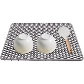 YIEMJS Spülbeckenmatte Silikon Spülbeckeneinlage 34.5×34.5cm Spülbeckenschutz Zusammenklappbar Spülbecken Schutzmatte rutschfest Sink Mat für Küchen Restaurants Hotels Kantinen