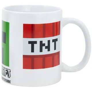 Minecraft Tasse Minecraft Gamer Creeper TNT Kaffeetasse Teetasse Keramik 325 ml, Keramik bunt