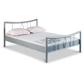 BED BOX Metallbett, Silber, Metall, 120x200 cm, Schlafzimmer, Betten, Metallbetten
