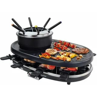 Syntrox Appenzell Raclette Grill Fondue komplett Set für 6 bis 8 Personen