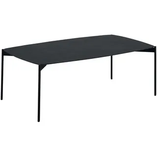 Venjakob Couchtisch, Grau, Schwarz, Metall, Keramik, rechteckig, rund, 70x42x116 cm, Goldenes M, Wohnzimmer, Wohnzimmertische, Couchtische, Couchtische Metall