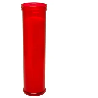 DRW Packung mit 24 roten Kerzen des Heiligen 22 cm aus Votivkerze für den liturgischen Friedhof und Kirchen