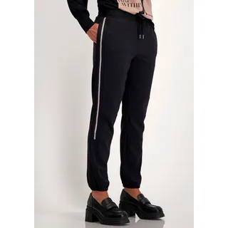 Jogger Pants MONARI Gr. 36, N-Gr, schwarz Damen Hosen Joggpants Track Pants mit Galonstreifen