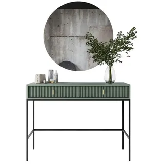 Lookway Schminktisch, Grün, Schwarz, Holzwerkstoff, 104x77x50 cm, Schlafzimmer, Schminktische