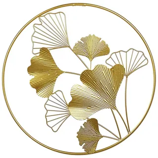 Beliani Wanddekoration gold Metall Mode, Freiform, 45x45x3 cm, Bilder und Zubehör, Wandbilder, Dekopaneele