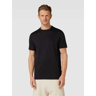 T-Shirt mit Rundhalsausschnitt Modell 'Tiburt', Black, M
