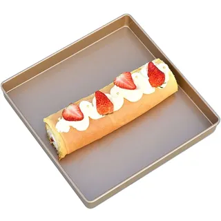 WDOPEN Antihaft-Keks-Backbleche, Ofen-Backbleche, professionelle Backbleche, ideal für die Herstellung von Schweizer Brötchen Flapjacks Gebäck Grillen oder Braten,Champagner Gold