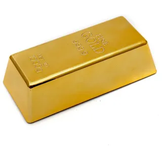 Goods+Gadgets Türstopper GOODS+GADGETS Goldbarren Türstopper – Realistischer schwerer Türkeil (Türversteller), Briefbeschwerer goldfarben