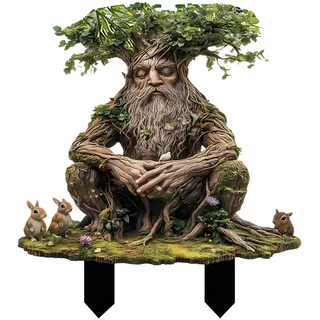 Generisch Gartendeko Ornament Sitzen Magische Fee, Sitzende Elfen Gartenfiguren, Tudor und Turek Statue, Harz Handwerk Landschaftsbau Hof Dekoration Garten Statues Elf Statue Figur Fee Fairy (J)