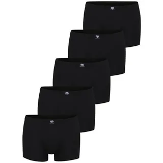 CECEBA Boxershorts unifarben schwarz 12 5er Pack