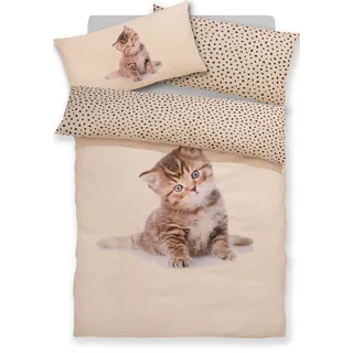 OTTO home Lyki Katze Bunt 135 x 200 cm + 2 x 40 x 80 cm