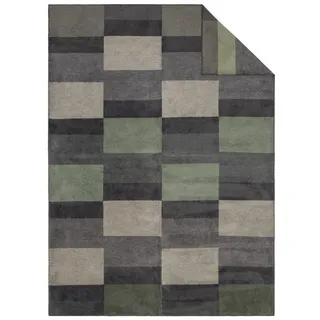 IBENA Madeira Kuscheldecke 150 x 200 cm Grün/Grau