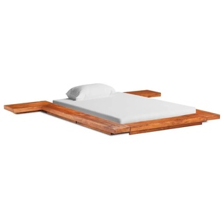 vidaXL Bett Futonbett Japanisch Akazie Massivholz 120x200 cm braun 120 cm x 200 cm