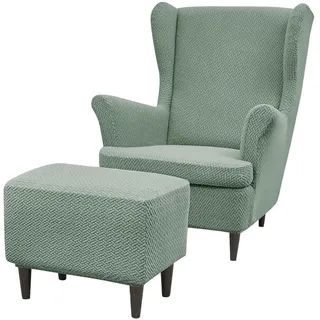 MTHGH Ohrensessel Bezug Sesselschoner Sofabezug 1 Sitzer Sofaschoner Hocker Bezug Sesselauflagen FüR Hochlehner Sesselbezug Stuhlhussen Stretch Sofaschutz(#1,3 piece Pack)
