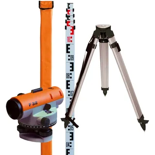Nedo GmbH & Co.KG Nivellier F32 mit Alustativ u. Meßlatte 5 m