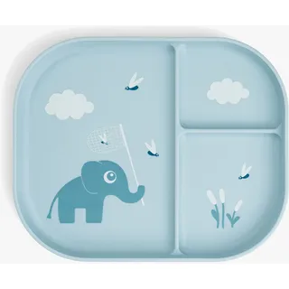 Done by Deer Kindergeschirr + Kinderbesteck Foodie Elphee Blau