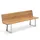 220 x 52 x 89 cm edelstahl/teak gebürstet