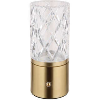 Tischleuchte Nachttischlampe Beistelllampe Messing Lampe LED Touch-Dimmer AKKU