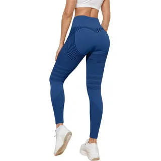 Misorat Coreex 3D Kompressionsleggins Damen, Coreex Cellulite Leggings Lipödem Anticellulite Leggings Kompression Compression High Waist Push Up Hosen Lange Sporthose Yoga Fitnesshose, Blue-L