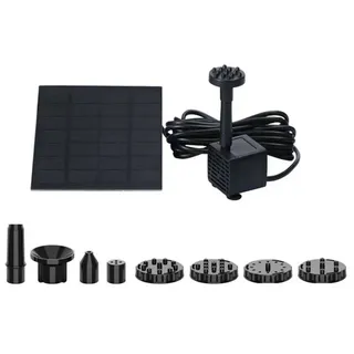 11 Cm Großer, Freistehender Solar-teichbrunnen Mit 8 Düsen, Schwimmender Solarbrunnen Mit 8 Düsen, Vogeltränke Und Brunnen Für Garten Und Hof