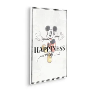 KOMAR Disney Keilrahmenbild im Echtholzrahmen - Mickey Be Kind - Größe 40 x 60 cm - Kinderzimmer, Leinwandbild, Wandbild