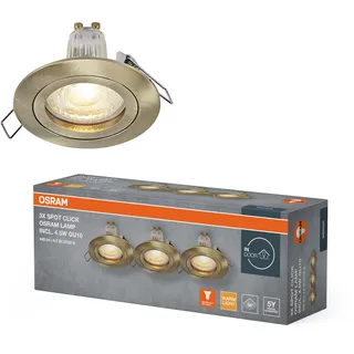 Osram Einbaustrahler 3er Set Messing
