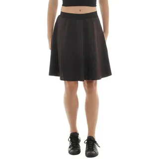 F&K-Mode Midirock Swing Rock Midi Falten Gummibund hohe Taille Swingrock braun L-XL