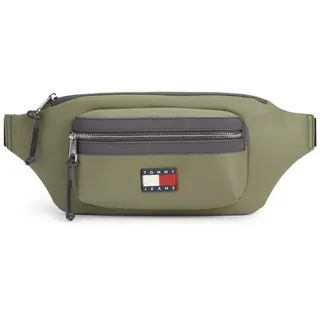 Tommy Jeans Bauchtasche TJM ELEVATED PU BUMBAG, Unisex Gürteltasche, Crossbody Bag mit Logo-Aufnäher grün